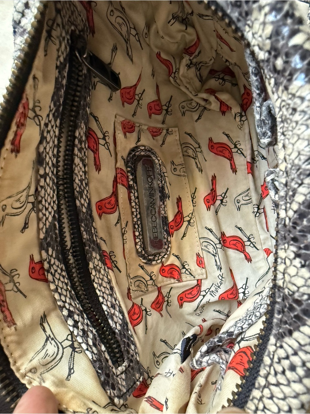 Rebecca Minkoff EUC Snake-Print Crossbody Bag Edgy - Picture 4 of 5